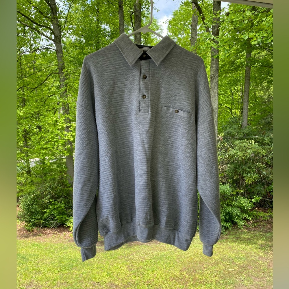 Classics by Palmland Long Sleeve Men's Quilted Polo Size XL